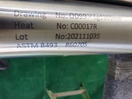 Okrągły pręt ze stopu cyrkonu kutego ASTM B550 R60705